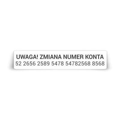 Pieczątki z Numerem Konta